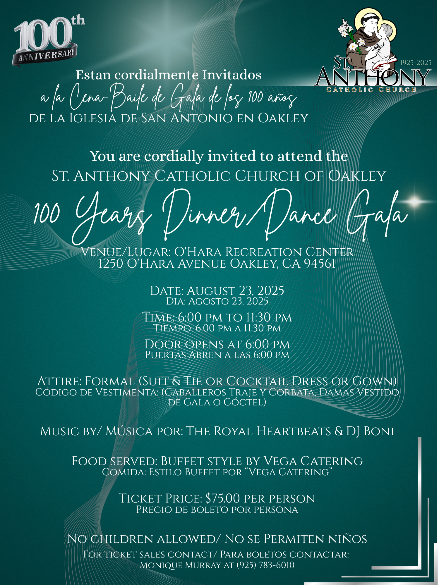 100 Year Dinner Dance Flyer English