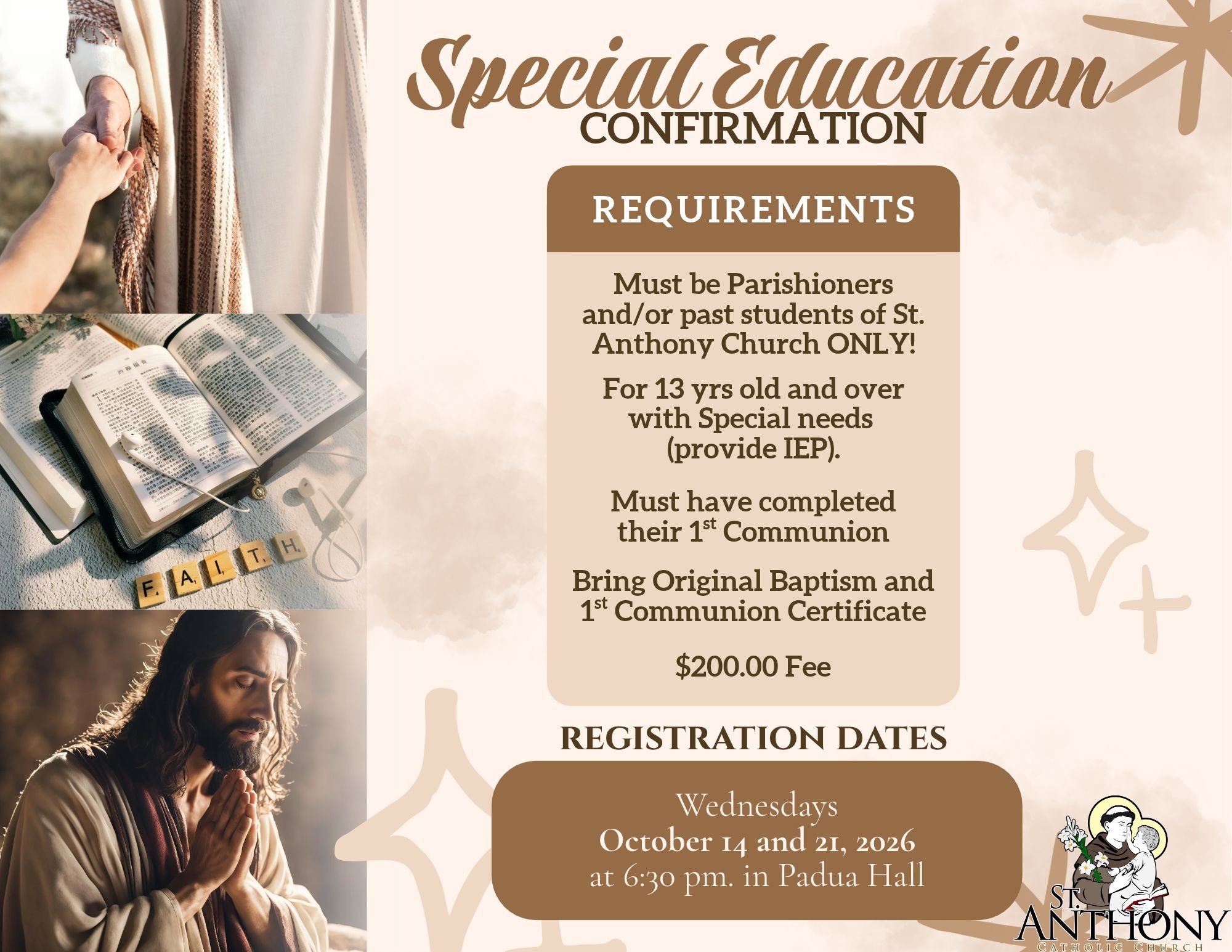 Beige And Brown Modern Aesthetic Wedding Package Flyer