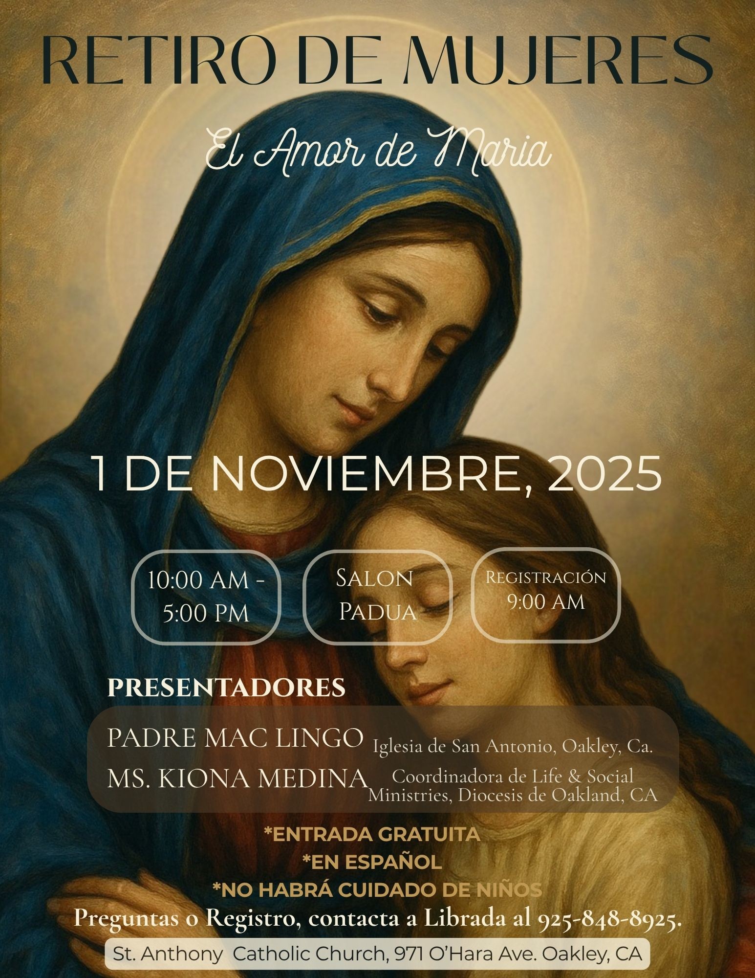 Blue And Gray Minimalist Spiritual Church Retreat Flyer 2