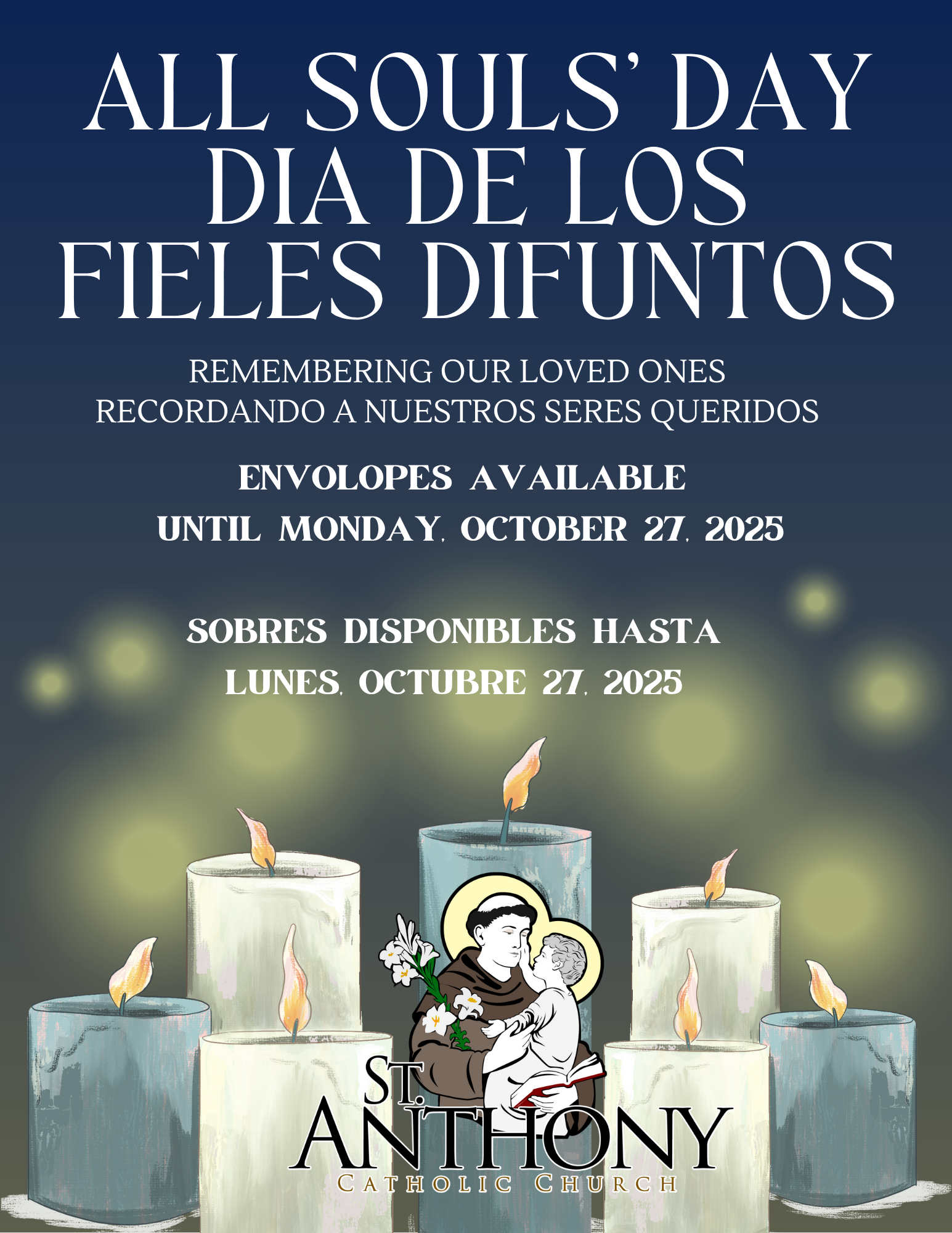 Blue And White Illustrative All Souls Day Instagram Post Us Letter