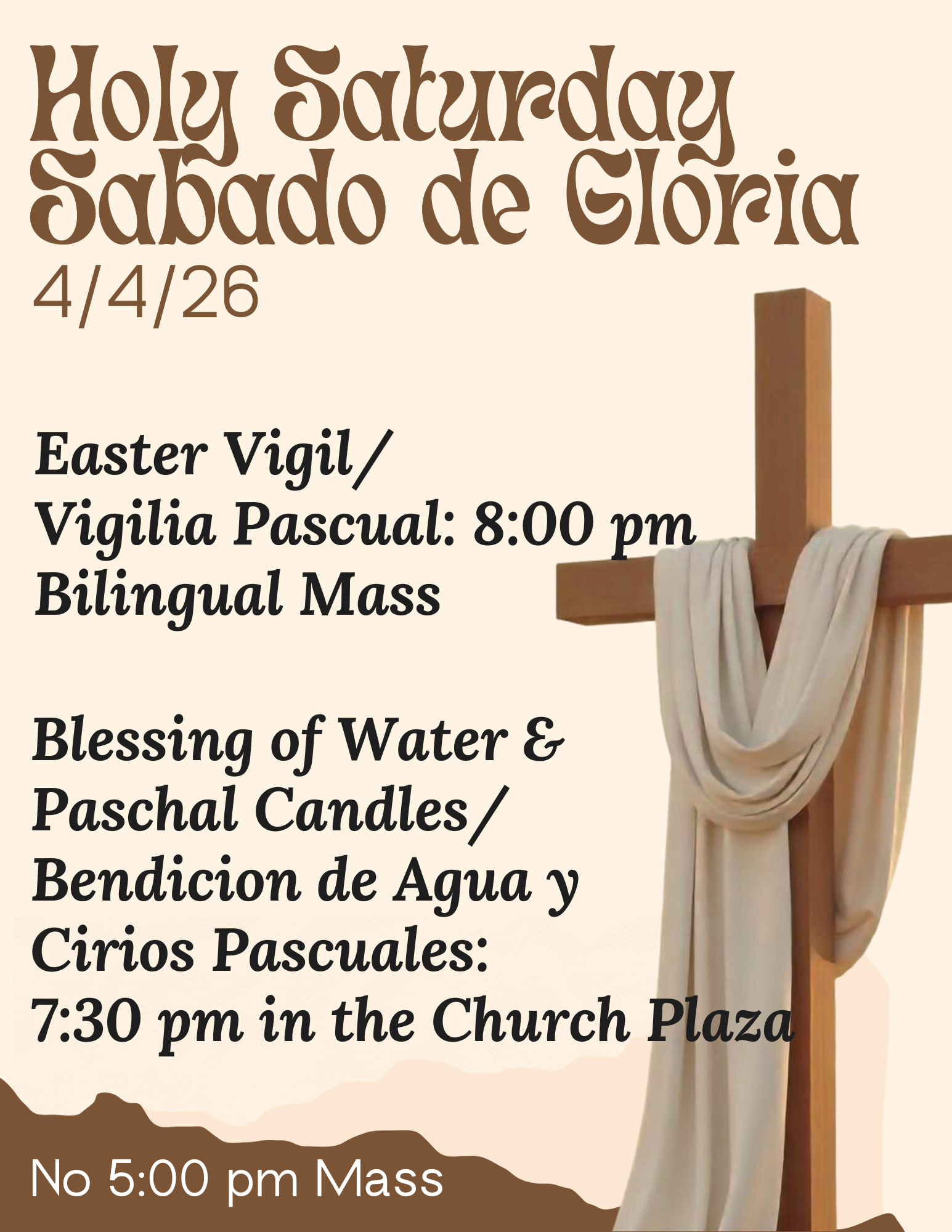 Cream Brown Illustrated Good Friday Your Story Us Letter