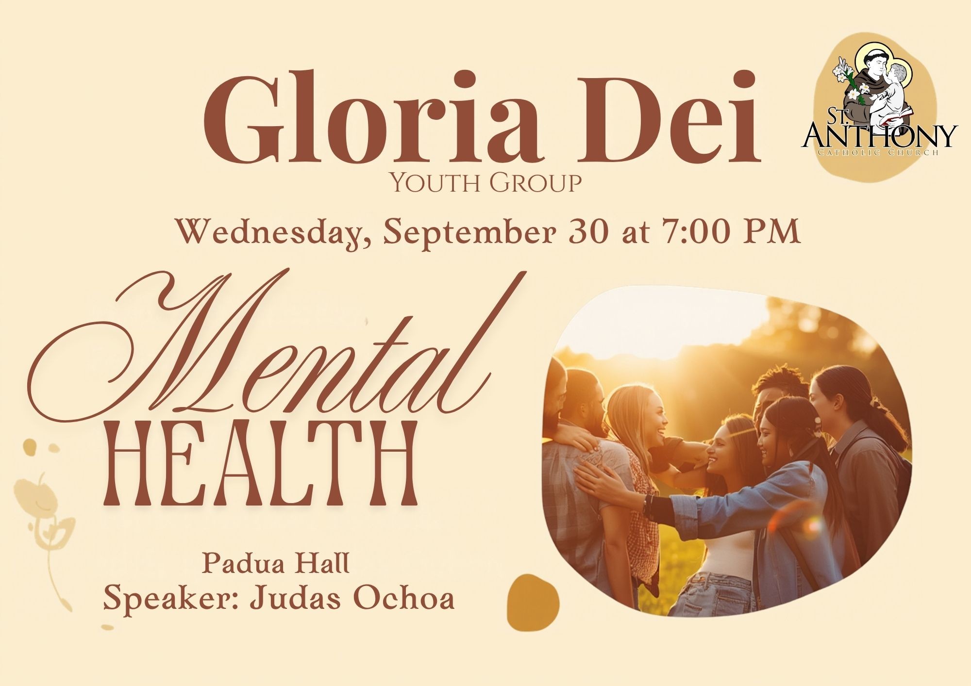 Inviting Flyer For Gloria Dei Youth Group