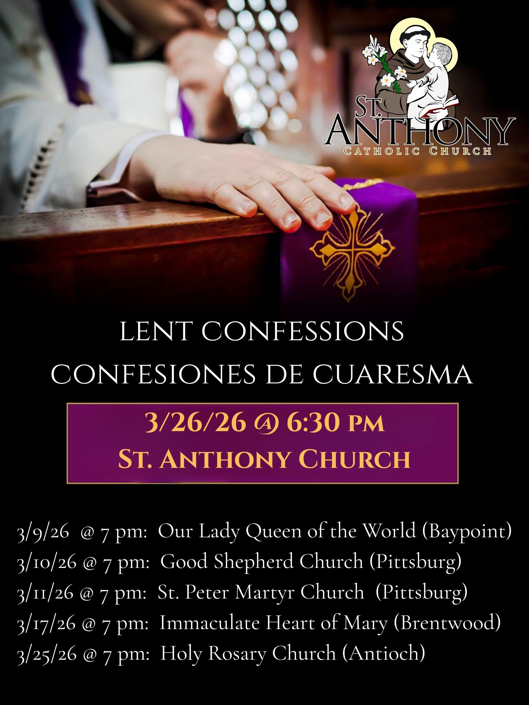 Lent Confessions Confesiones De Cuaresma