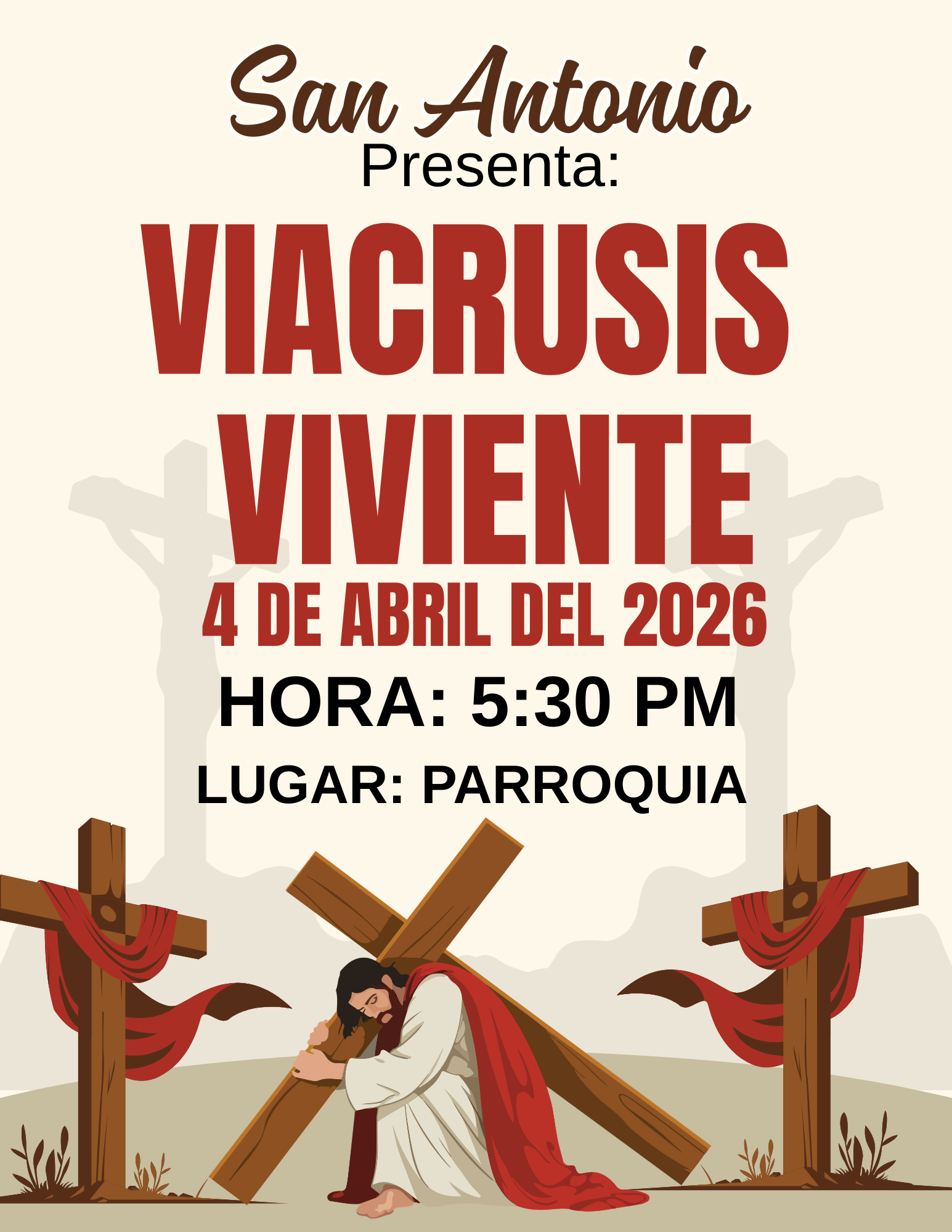 Red And Brown Modern Illustrative Stations Of The Cross Your Story Us Letter