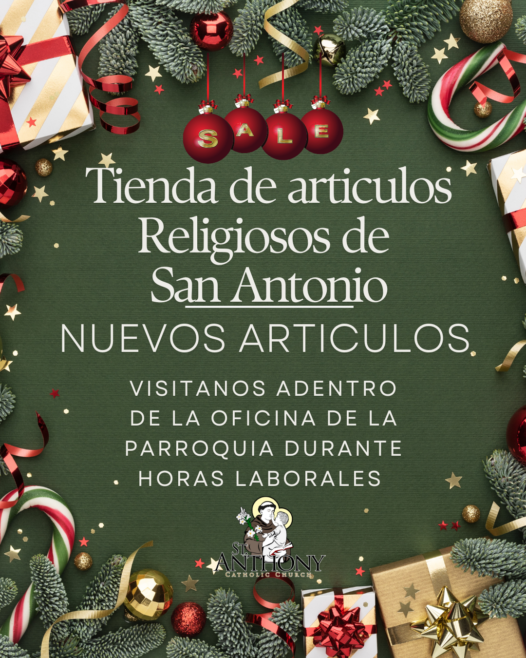 Red Green And White Festive Minimalist Classic Christmas Holiday Sale Instagram Post 2