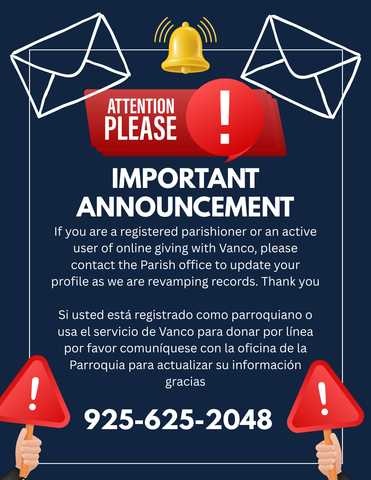 Red Modern Important Announcement Flyer Portrait
