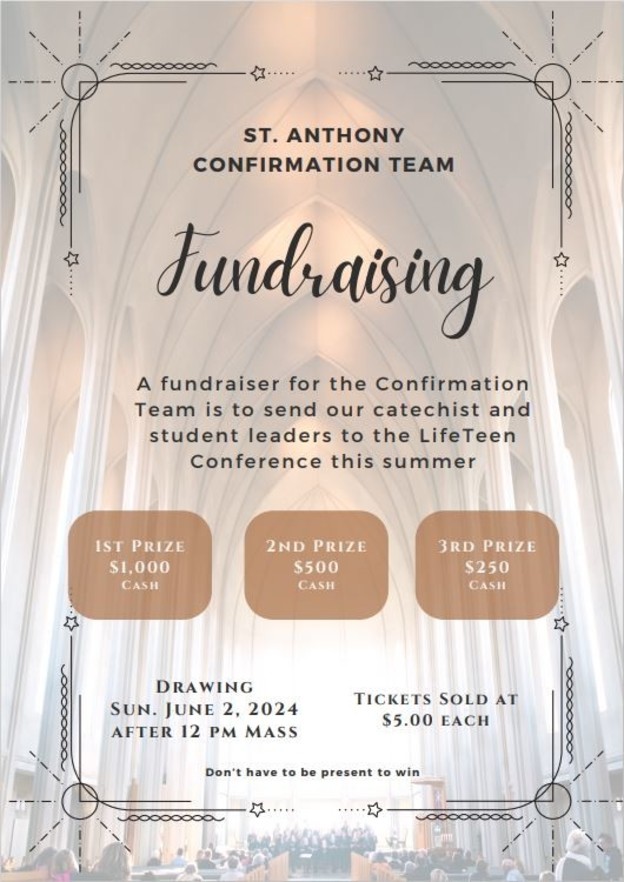 Confirmation Fundraiser Flyer Eng
