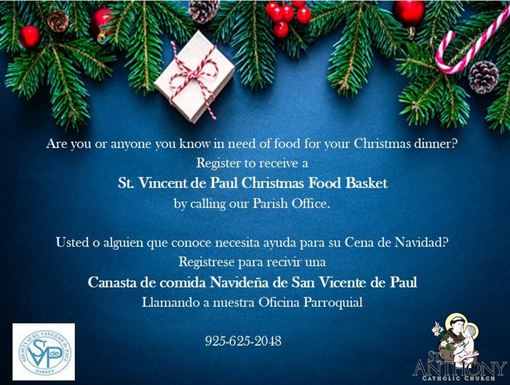 St. Vincent De Paul Christmas Basket