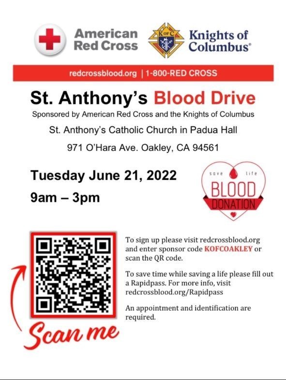 Please Support! Blood Drive Flyer