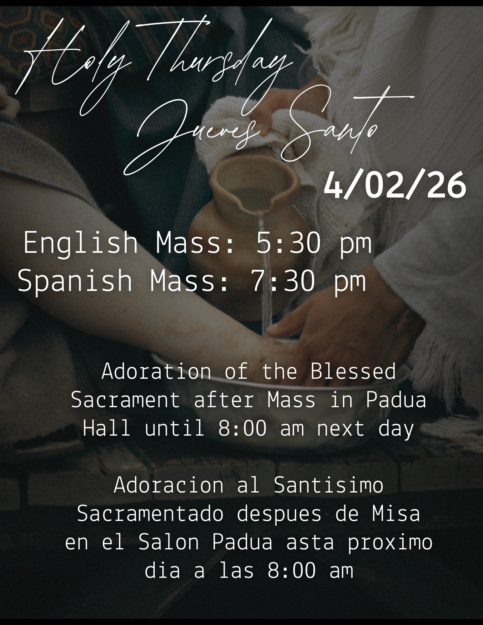 Textured Minimalist Photocentric Christian Holy Week Maundy Thursday Instagram Post Us Letter